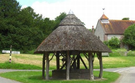 East Marden, showing the Church of St Peter and the village green