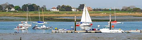 Picture of sailing on Chichester Harbour near Itchenor - a popular place for yachtsment and dinghy sailors alike