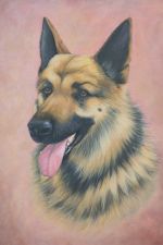 Animal portrait by Jane Indigo Portraits who owns the copyright to this painting
