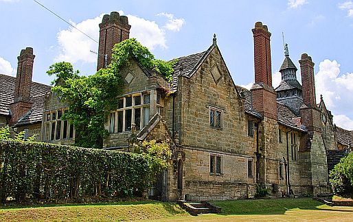 Sackville College almshouse in East Grinstead, West Sussex. Copyright Chris P at Flickr. Picture of Sackville College, East Grinstead