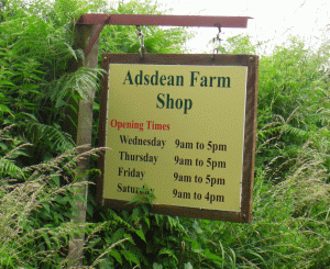 Adsdean farm sign