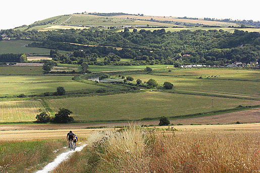 Picture of Amberley and the Arun Valley from Bury Hill on the South Downs Way 