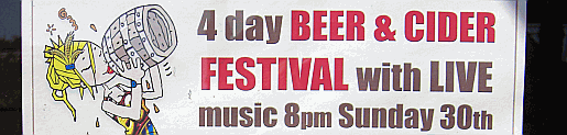 Picture of poster promoting real ale festival in Lindfield