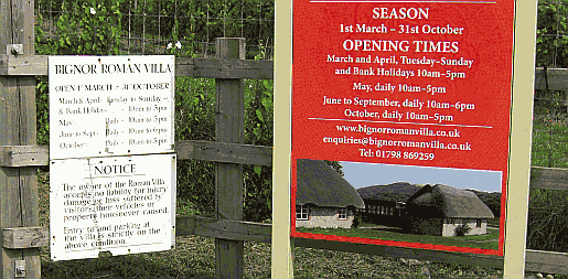 Roman Villa Sign