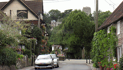 The village of Bramber on the River Adur Bramber's full of flowers in the summer.