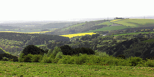 Butser Hill is a great viewpoint on the Downs. Part of our guide to the South Downs Way Picture of the view from Butser Hill
