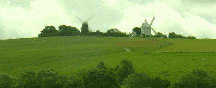 Clayton Mills on a cloudy day seen from the north