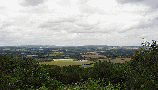 Picture of the view from the South Downs Way near Uppark