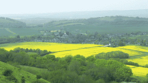 Looking down towards South Harting from Harting Hill