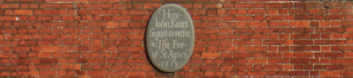 The poet John Keats has a plaque in Chichester, Sussex John Keats