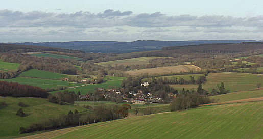 Picture of the Lavant Valley arouns Singleton in West Sussex.