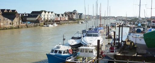 picture of the River Arun at Littlehampton in West Sussex.