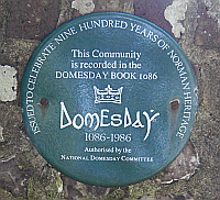 Commemorative modern sign recording the history of Newtimber