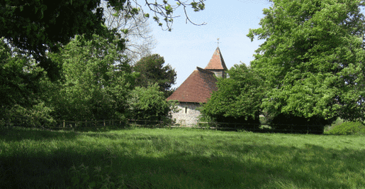 The secluded, almost secret, setting of North Marden's Norman church