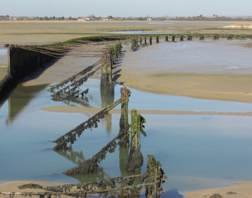 Pagham Harbour photo 1 Pagham Harbour sea walls and attempts to control the harbour