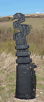 Picture of SUSTRANS monument at Pyecombe