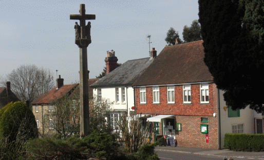 The A272 as it passes through Rogate Rogate in West Sussex