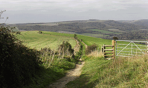 One of the best parts of the South Downs Way National Trail. Part of our guide to the South Downs Way Picture of the views from Amberley Mount on the South Downs Way