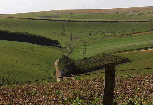 Picture of the view from the South Downs Way near Steyning.
