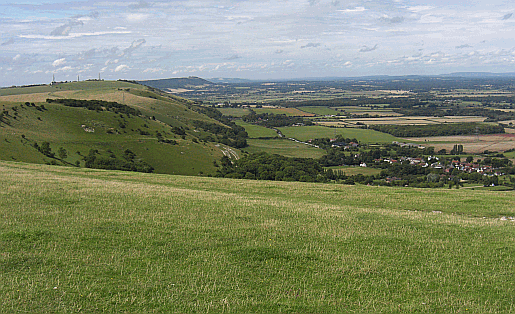 Picture of the view from the Devil's Dyke on the South Downs Way National Trail in West Sussex. 