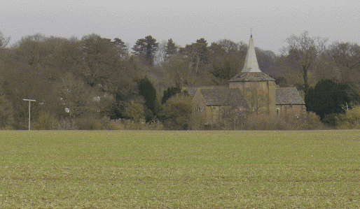 A scene that has barely changed for hundreds of years - apart from the telegraph pole of curse - despite the roar of the nearby A24. The church at West Grinstead in the county of West Sussex