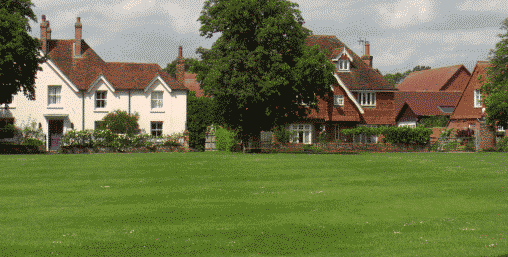 The elegant village green at Wisborough Green in West Sussex
