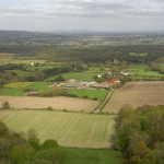 The view across Rackham from from the Souh Downs