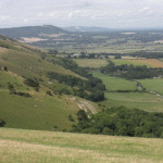 Looking along the north face of the South Downs from the Devil's Dyke